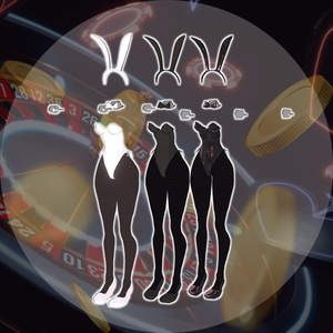 【SIUSIU専用】モノトゥーンバニー【VRChat 向け】 缩略图 4