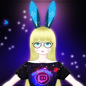  Light blue shiny bunny ears