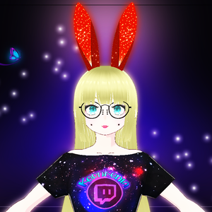 Red shiny bunny ears