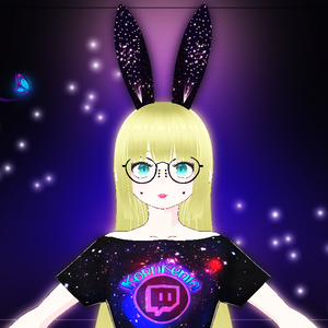 Dark blue shiny bunny ears