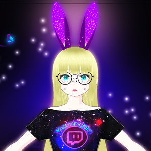 Purple shiny bunny ears