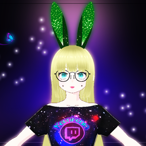 Bright green bunny ears