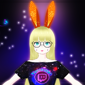 Orange shiny bunny ears