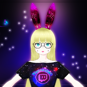 Starry pink bunny ears