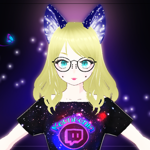 Blue shiny cat ears