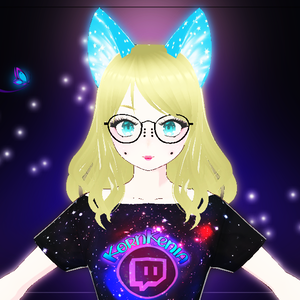Light blue glowing cat ears