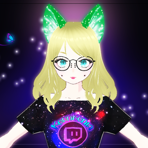 Green glowing cat ears