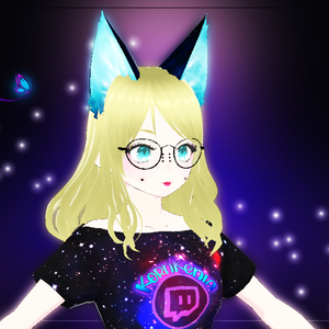 Cyan blue cat ears