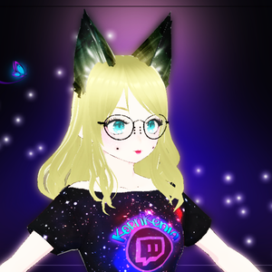 Galaxy green cat ears