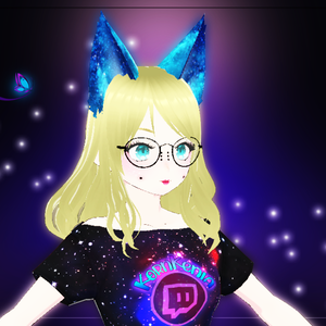Galaxy blue cat ears