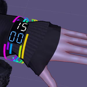 LEDバンド腕時計 Animated Watch｜リアルタイム時刻表示｜レインボー/単色｜12h/24h｜PC Only
