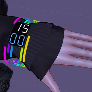 LEDバンド腕時計 Animated Watch｜リアルタイム時刻表示｜レインボー/単色｜12h/24h｜PC Only