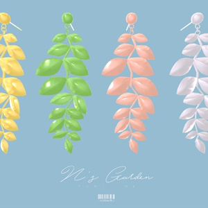 [3Dモデル] Leaf Earrings 缩略图 2