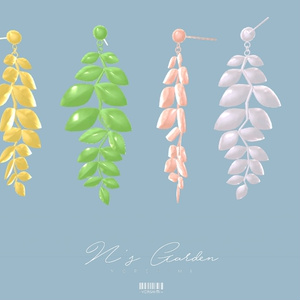 [3Dモデル] Leaf Earrings 缩略图 3