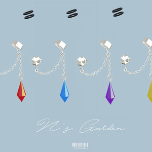 [3Dモデル]クリスタル耳飾り＿CrystalEarcuff 缩略图 2