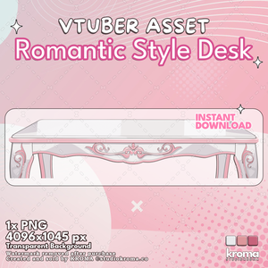 VTUBER ASSET | Romantic Style Desk