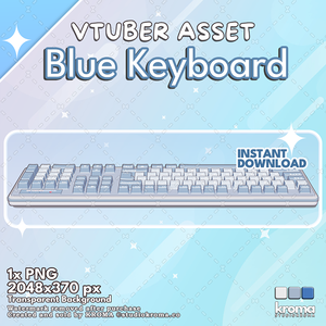 VTUBER ASSET | Blue Keyboard