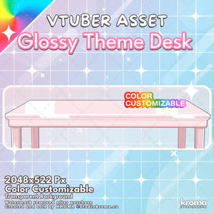 VTUBER ASSET | Glossy Desk (Color Customizable)
