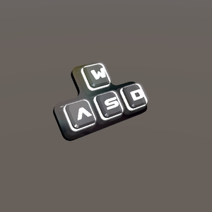 【Free 无料】键盘发卡 / WASD Hairpin / WASD ヘアピン