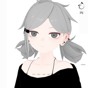 【３Dモデルアクセサリ】アングラの子4 CostomHair TwinTale_A02