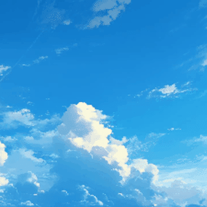 流れる雲のアニメーションの動画素材