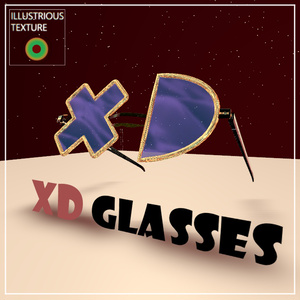 【VRChat想定アクセサリ】XD glasses