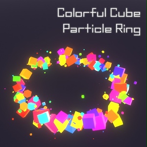 カラフルキューブリング / Colorful Cube Particle Ring