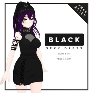 [VRoid] Black Sexy Dress
