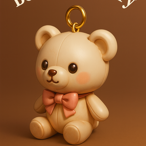 Fluffy Bear Keychar – ふわもこベア キーチャーム 3Dモデル（FBX/OBJ/GLB/PBR）