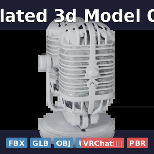 Single Isolated 3d Model Of Vintage (FBX, GLB, OBJ, USDZ/PBR)