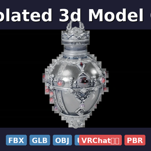 Single Isolated 3d Model Of Potion (FBX, GLB, OBJ, USDZ/PBR)