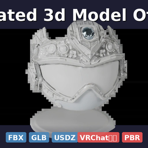 Single Isolated 3d Model Of Futuristic (FBX, GLB, USDZ/PBR)