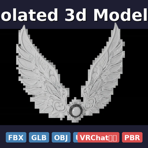 Single Isolated 3d Model Of Fairy (FBX, GLB, OBJ, USDZ/PBR)