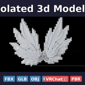 Single Isolated 3d Model Of Fairy (FBX, GLB, OBJ, USDZ/PBR)