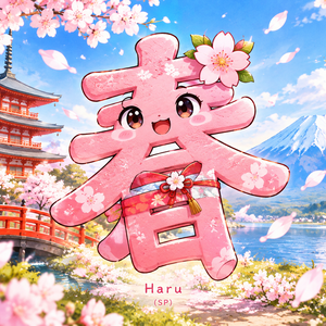春（Japanese Kanji Spring）