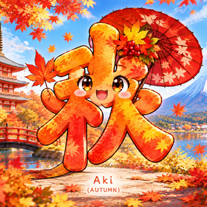 秋（Japanese Kanji Autumn）