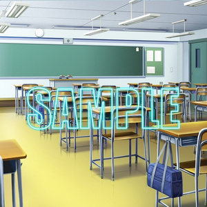 背景素材：学校教室１