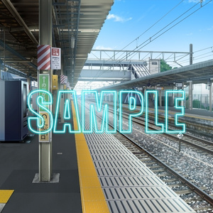 背景素材:駅のホーム