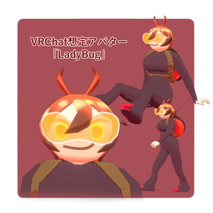 【VRChat想定アバター】LadyBug【3Dモデル】
