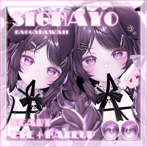【 Sio＆Mayo しお＆まよ】‎🤍💗ハートアイ+メイク テクスチャ‎💗‎🤍 / Eye + make up texture