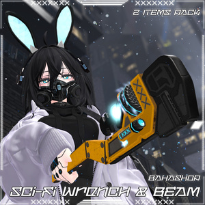 [All Avatars Compatible] Sci-Fi Wrench | Gimmick Prop for VRC