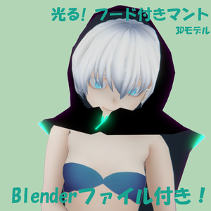 フード付きイルミネーションマント 3Dモデル