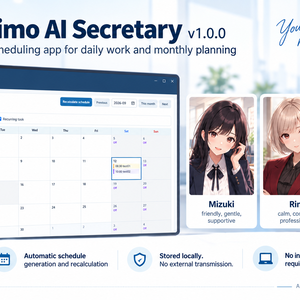 Minimo AI Secretary v1.0.0 | Local Scheduling App with 3 Secretaries