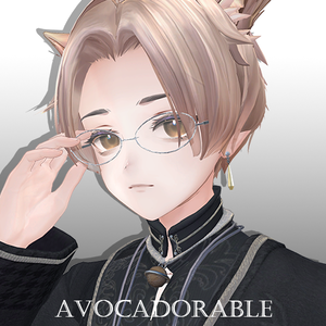 【Sio、Lumina追加対応】Simple Frame(VRC用眼鏡)　【Aluéなど、10アバター対応】