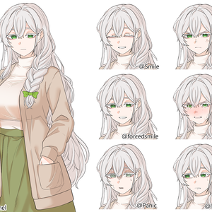 Meluna von Angelhain 立ち絵素材【膝上・表情11種・衣装差分あり】