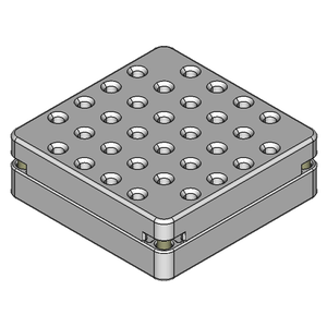 【ツールスタンド】リュータービットモジュール（60mm×60mmセル用／ビット32本／上下パーツ）【STL、STEP】