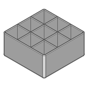 乾電池スタンド50mm×50mm×25mm（単3形・単4形）【STL、STEP】