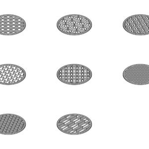 【和柄コースター】全品セット（Φ90×3mm）【STL、STEP】