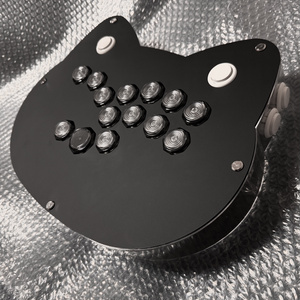 高さ41mm] 11ボタン対応レバーレスアケコン透明薄型ケース完成品