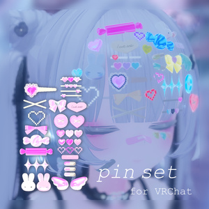 ♡きらきらヘアピンセット♡【VRchat向け】